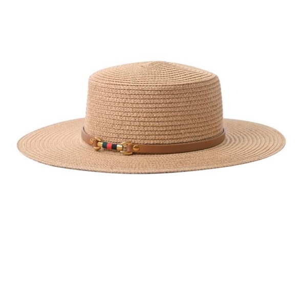 NEW SPRING SUMMER PANAMA STRAW HAT IN TAN COLOR - Picture 2 of 3